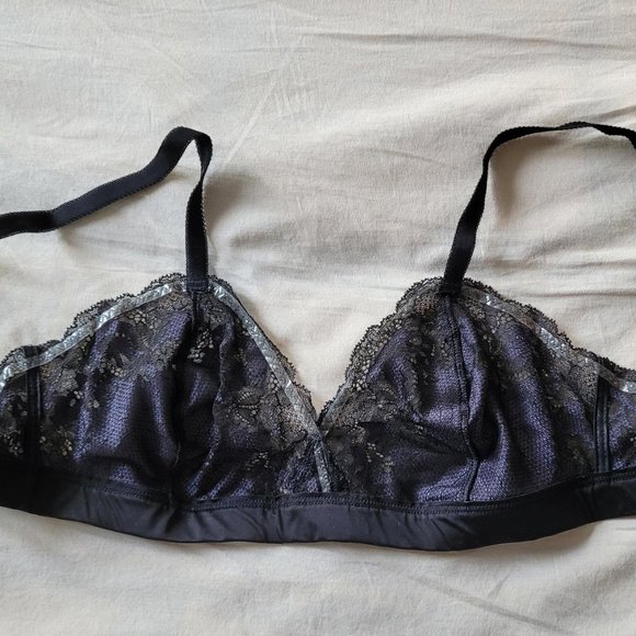 NWOT Wacoal Lace Affair Bralette in Black & Granite (34A/B) - Picture 5 of 6